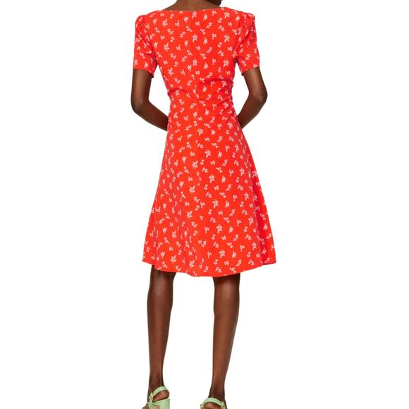 Love, Whit by Whitney Port Red Printed Dress - Size Medium - Picture 2 of 7